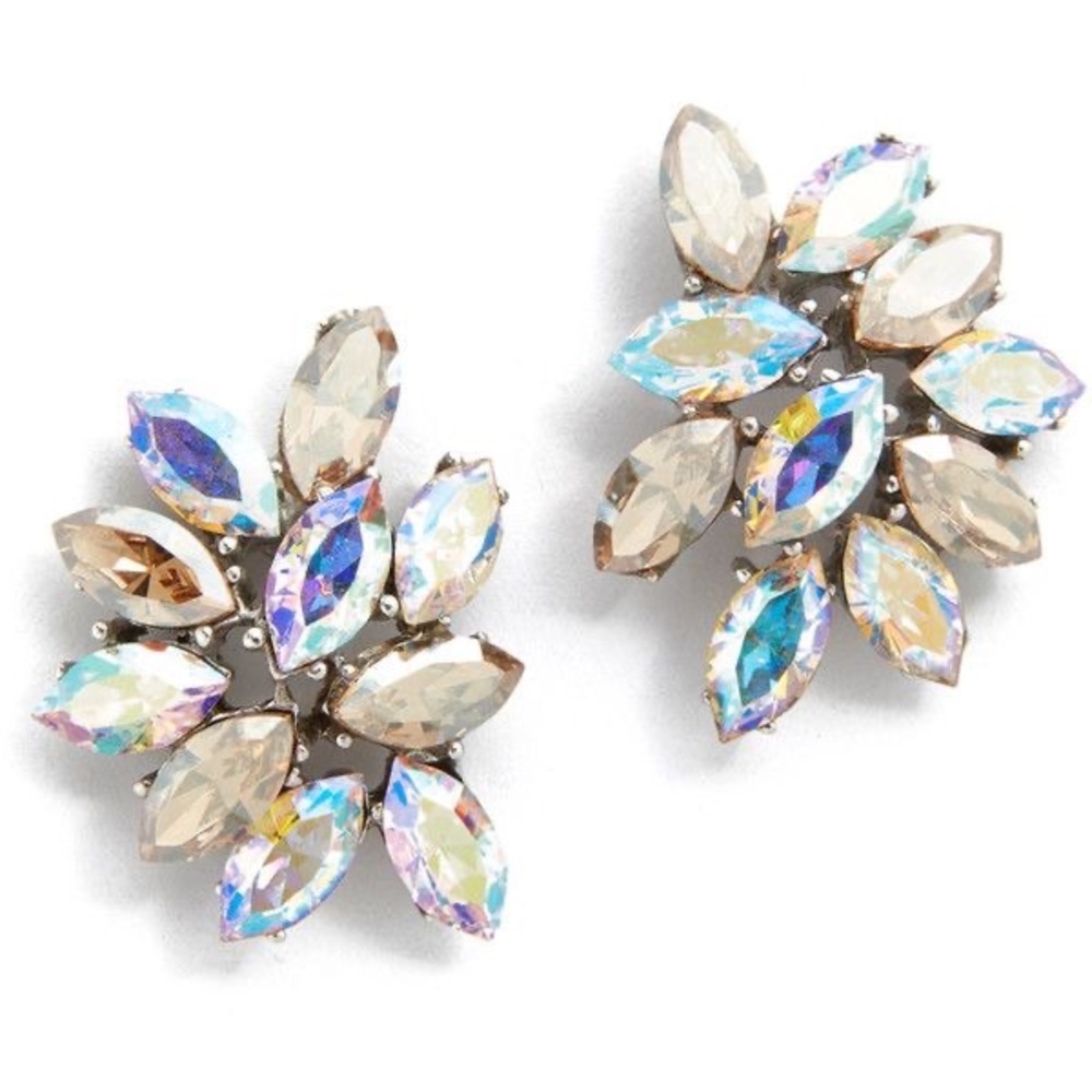 Ben-Amun Iridescent Cluster Earrings in Multicolor